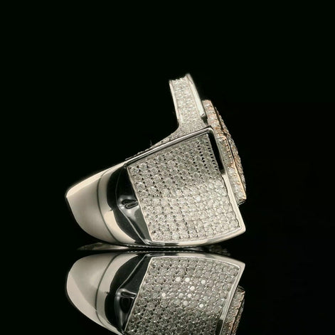 Iced Out Two-Tone Star Ring | 2.17ct | 21mm | VVS