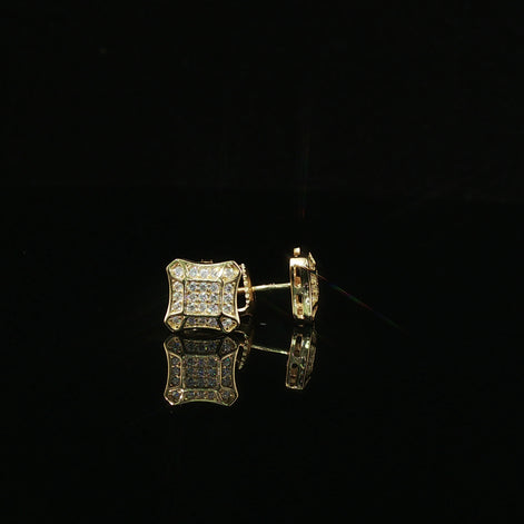 Dazzling Diamond Pave Square Stud Earrings | 8mm | VVS