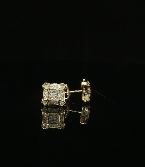 Dazzling Diamond Pave Square Stud Earrings | 8mm | VVS