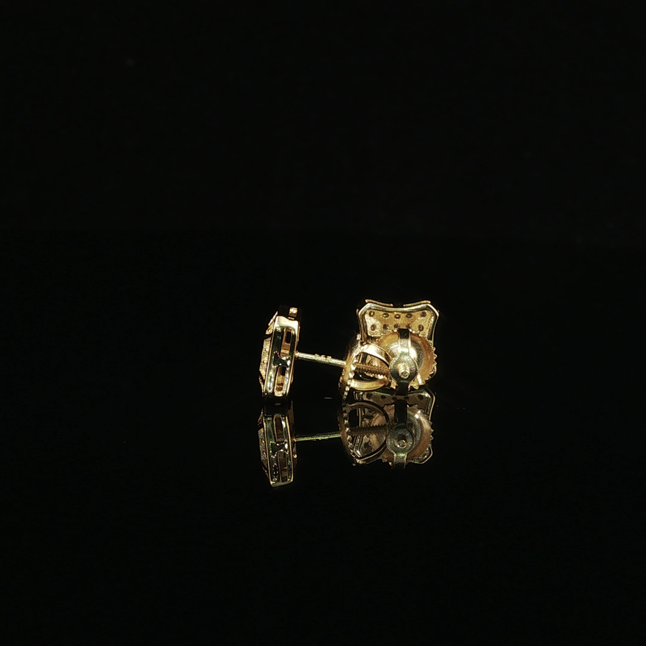Dazzling Diamond Pave Square Stud Earrings | 8mm | VVS