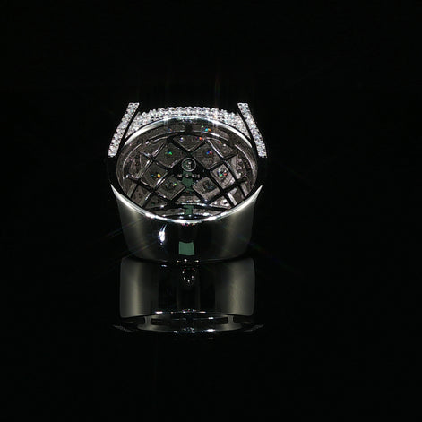 Men's Moissanite Iced Out Cushion Ring | 3.61ct | 18mm | VVS